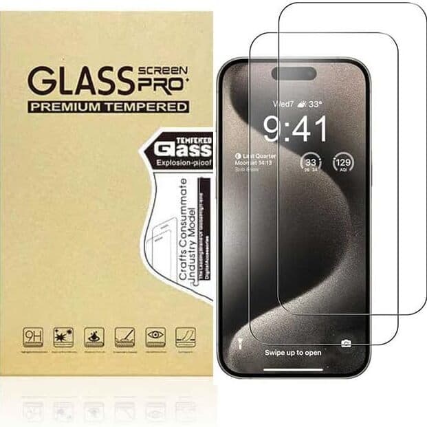 SyncPath iPhone 15 Tempered Glass Screen Protector
